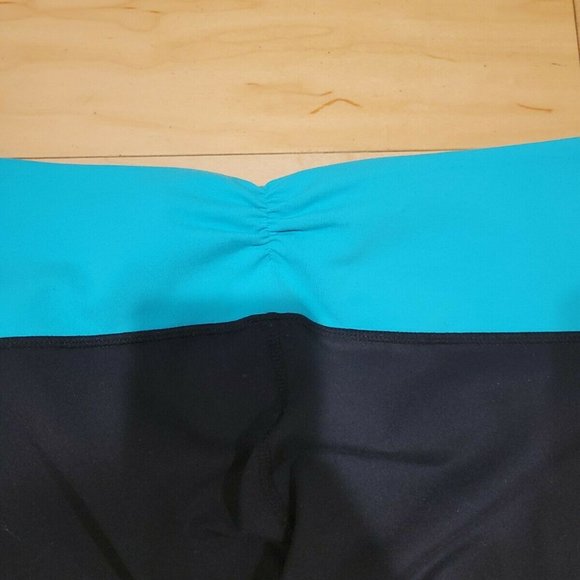 Brand New Lululemon 'Gather and Crow Crop' Leggings Black/ Blue Waistband Sz 10 - Picture 10 of 10